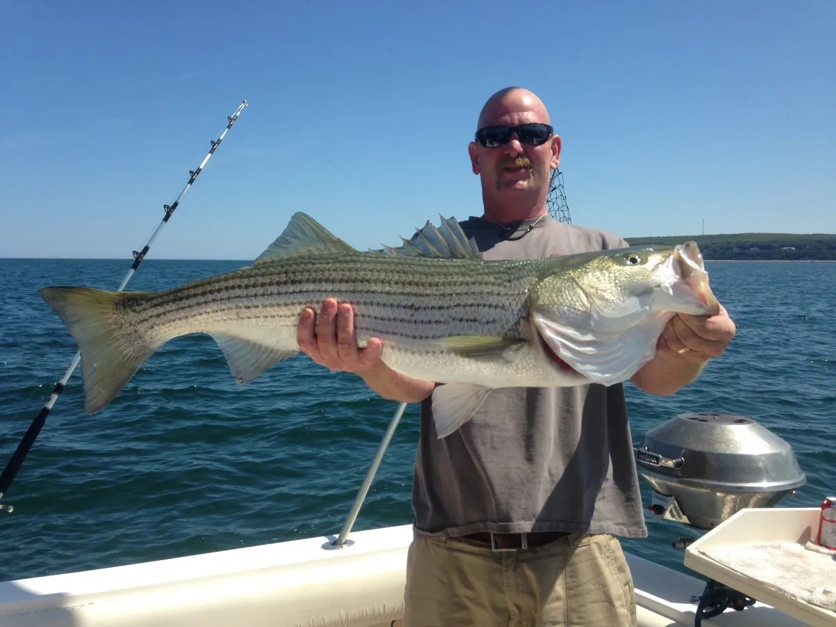a man holding a fish in the water