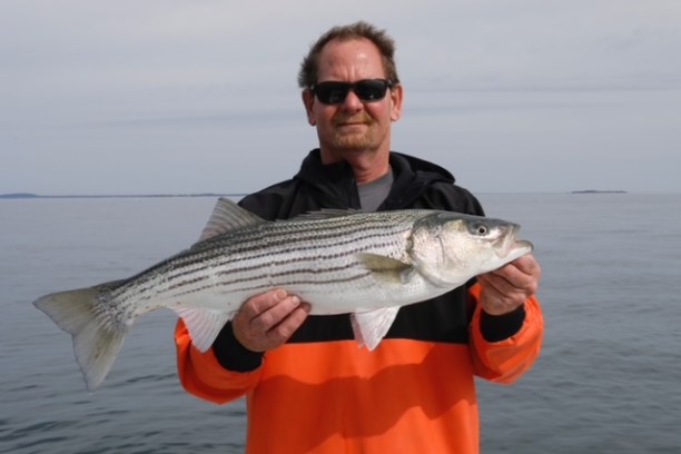a man holding a fish in the water